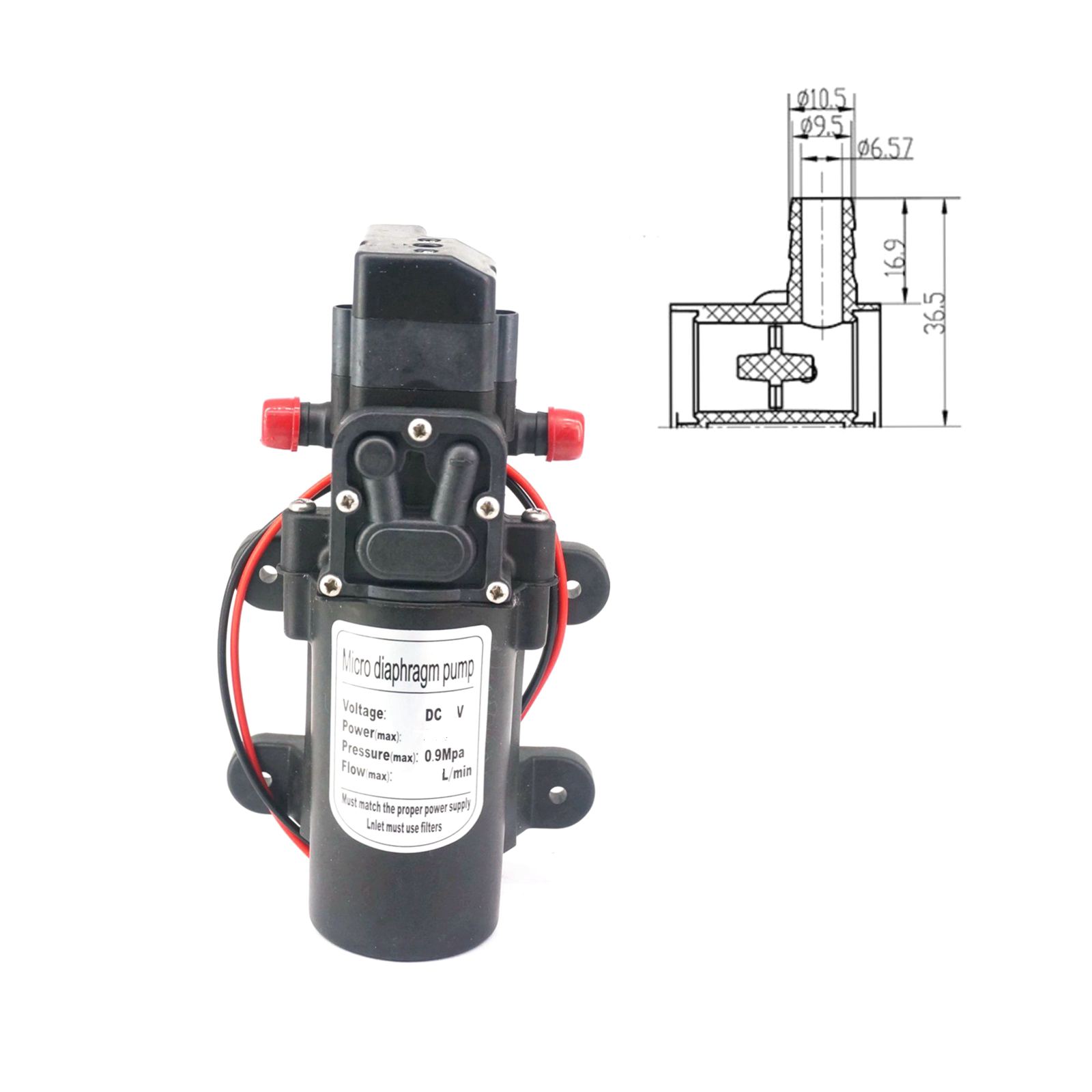 12V/24VDC 15W/30W/60W/80W Diap - đánh giá và giá Mini Peristaltic Pump 12V