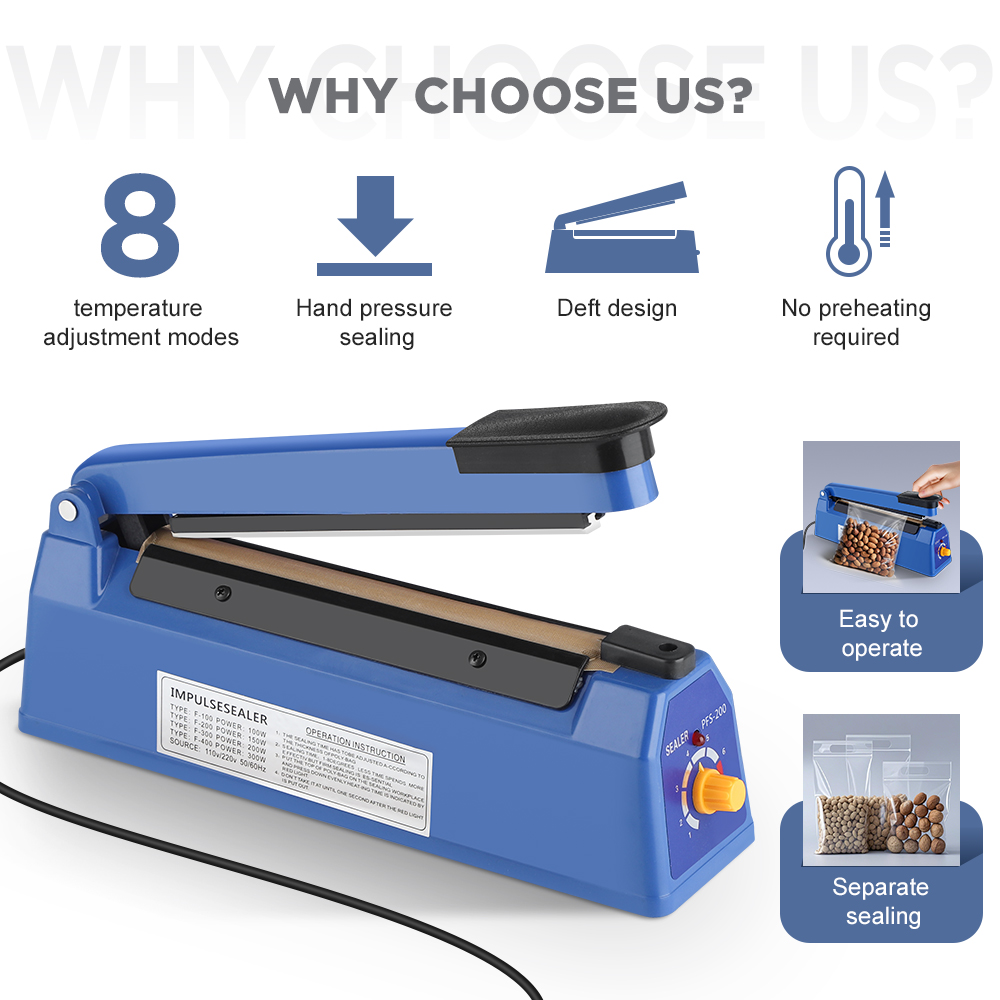 Impulse Sealer Machine Kitchen - đánh giá và giá Plastic Bag Impulse Heat Sealer
