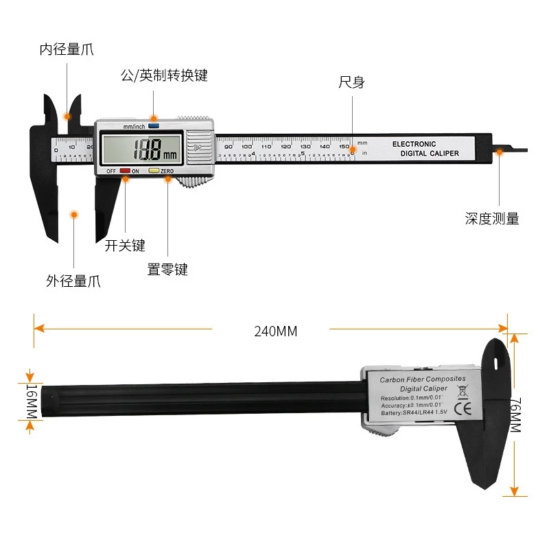 Điện Tử Kỹ Thuật Số Vernier Ca - đánh giá và giá Digital Caliper 150Mm Stainless Steel