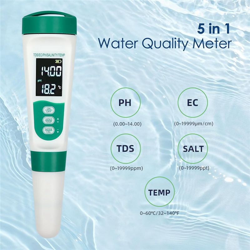 AT02-5 In1 Digital PH Meter Hi - đánh giá và giá Ph Meter Digital Water Tester