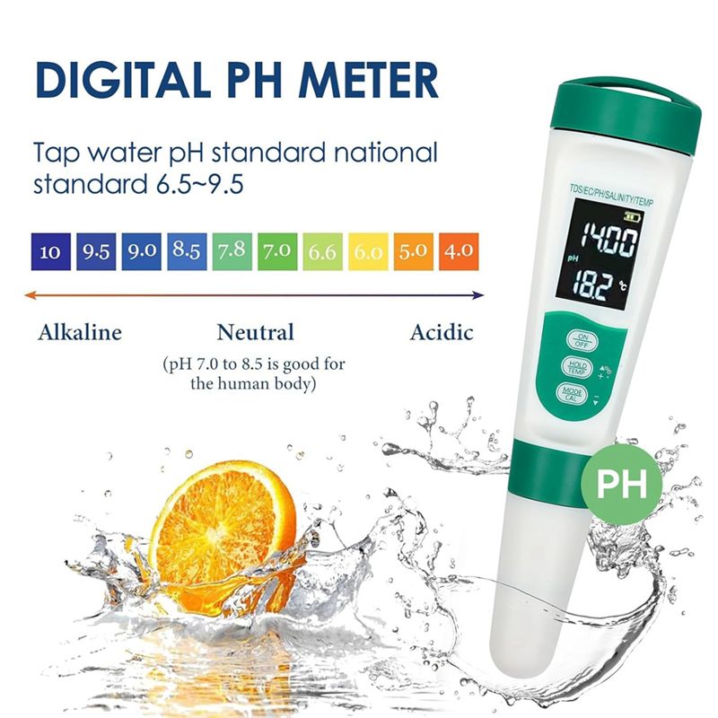 AT02-5 In1 Digital PH Meter Hi - đánh giá và giá Ph Meter Digital Water Tester