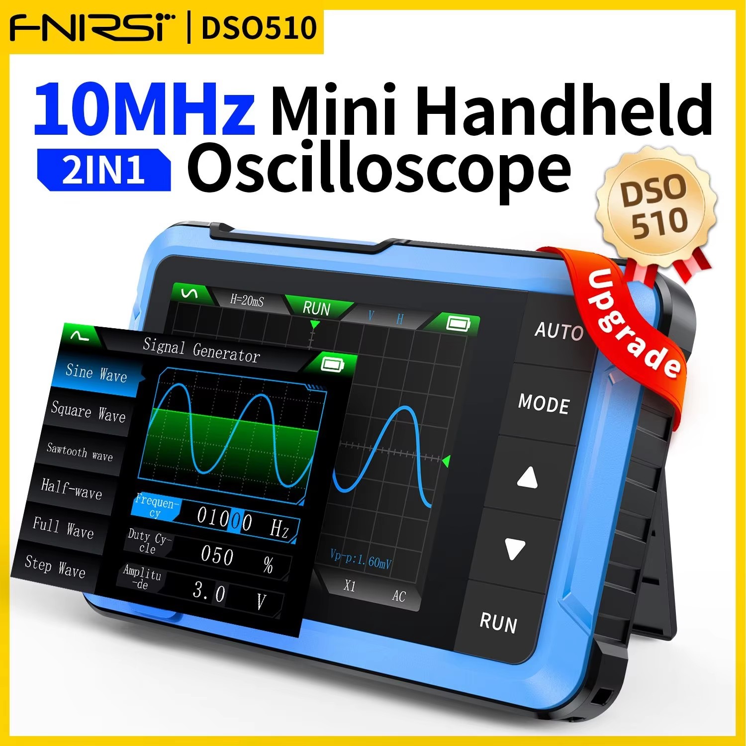 FNIRSI New DSO510 DSO152 DSO15 - đánh giá và giá Fnirsi Digital Oscilloscope Handheld