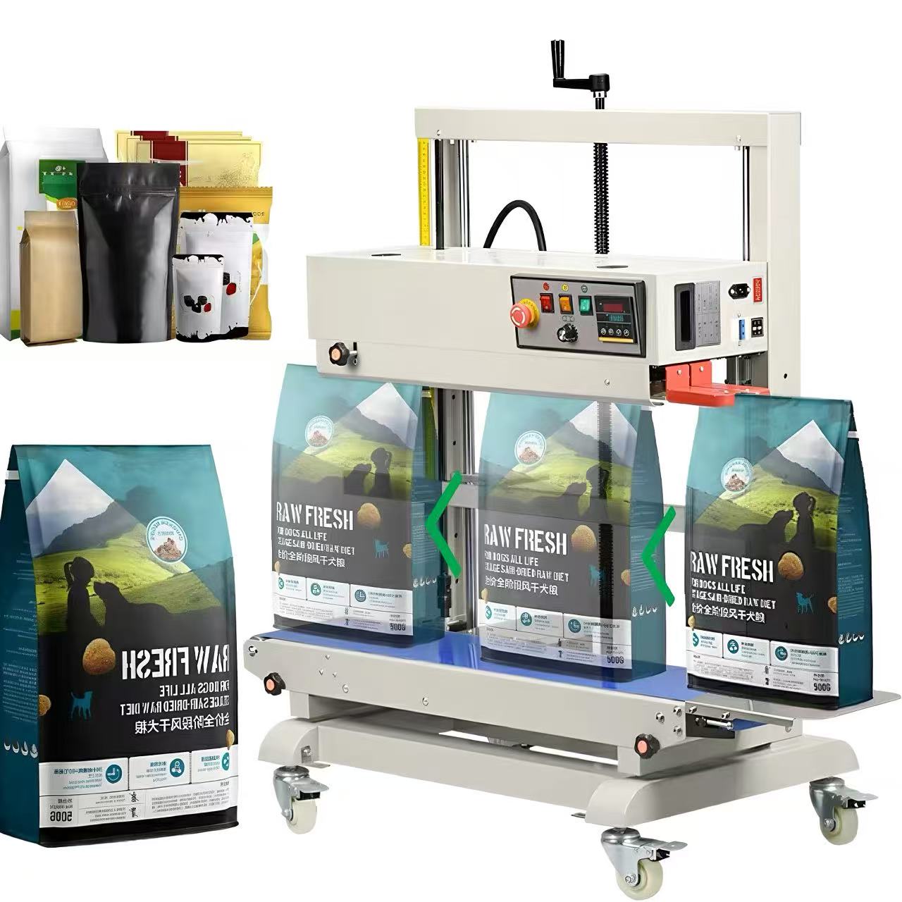 Vertical Continuous Band Seale - đánh giá và giá Plastic Bag Impulse Heat Sealer