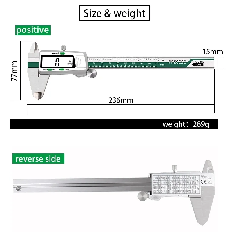 ET50 150mm Stainless Steel Cal - đánh giá và giá Digital Caliper 150Mm Stainless Steel
