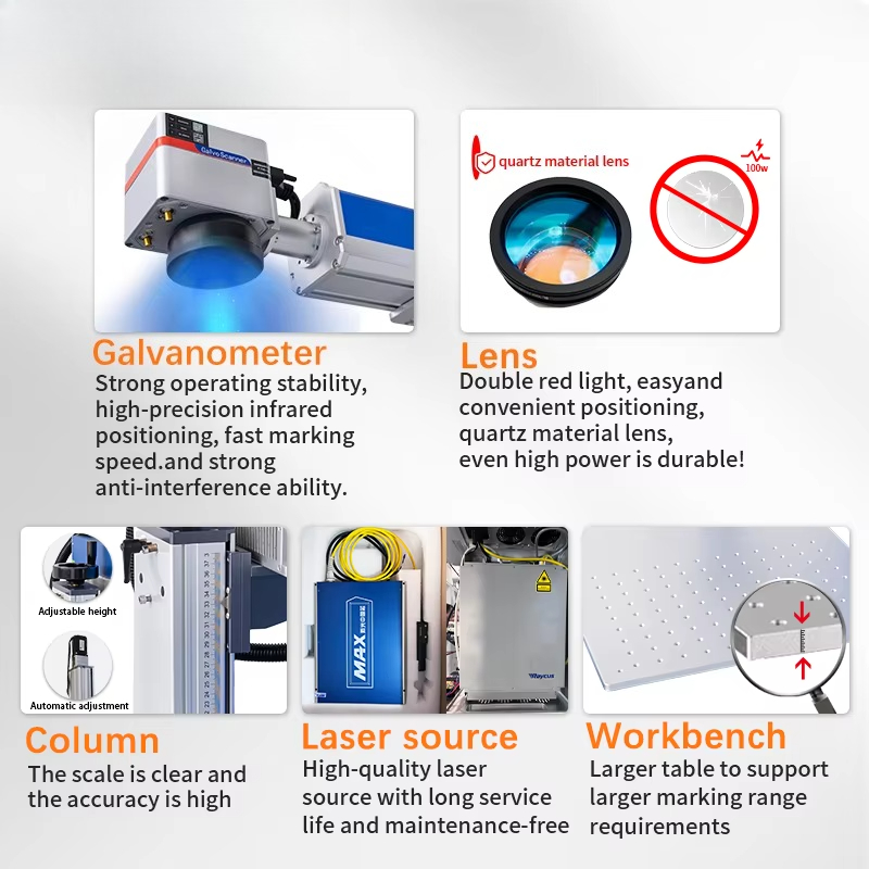 JUNFEI Jpt Raycus Galvo Co2 UV - đánh giá và giá Fiber Laser Marking Machine 30W