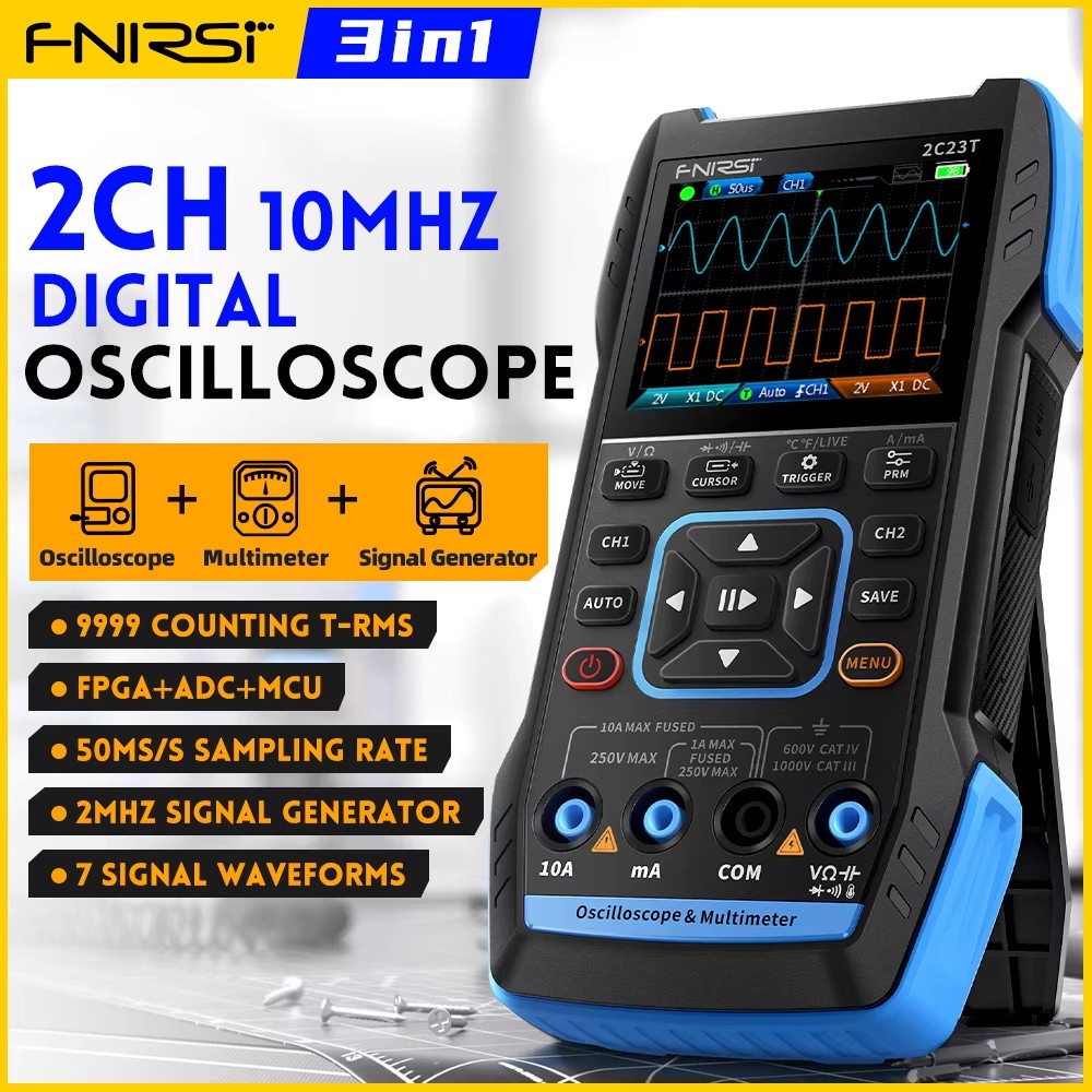 FNIRSI 2C23T Handheld Digital  - đánh giá và giá Fnirsi Digital Oscilloscope Handheld