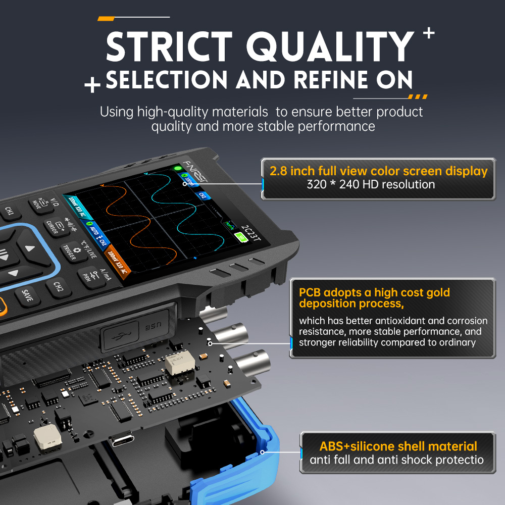 FNIRSI 2C23T Handheld Digital  - đánh giá và giá Fnirsi Digital Oscilloscope Handheld