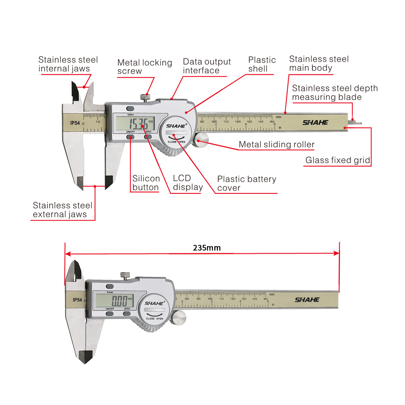Shahe Calipers 0-150 MM Vernie - đánh giá và giá Digital Caliper 150Mm Stainless Steel