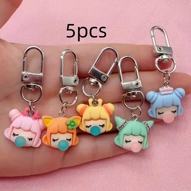 5pcs resin girl keychain, suit - đánh giá và giá Packaging
