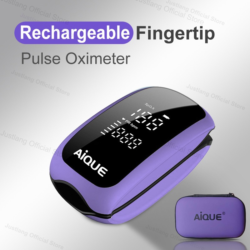 AiQUE Purple Rechargeable Oxim - đánh giá và giá Pulse Oximeter Fingertip Rechargeable