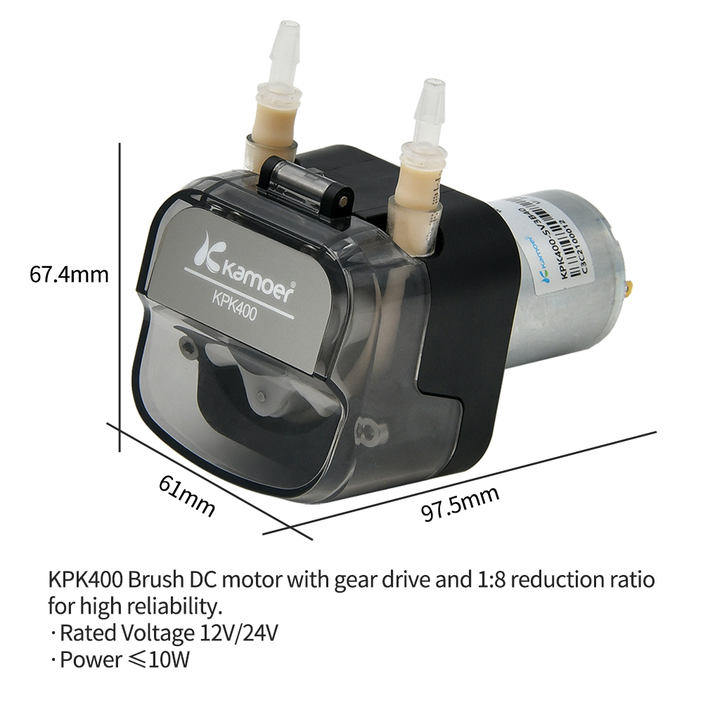 Kamoer 400ml/min KPK400 High F - đánh giá và giá Mini Peristaltic Pump 12V