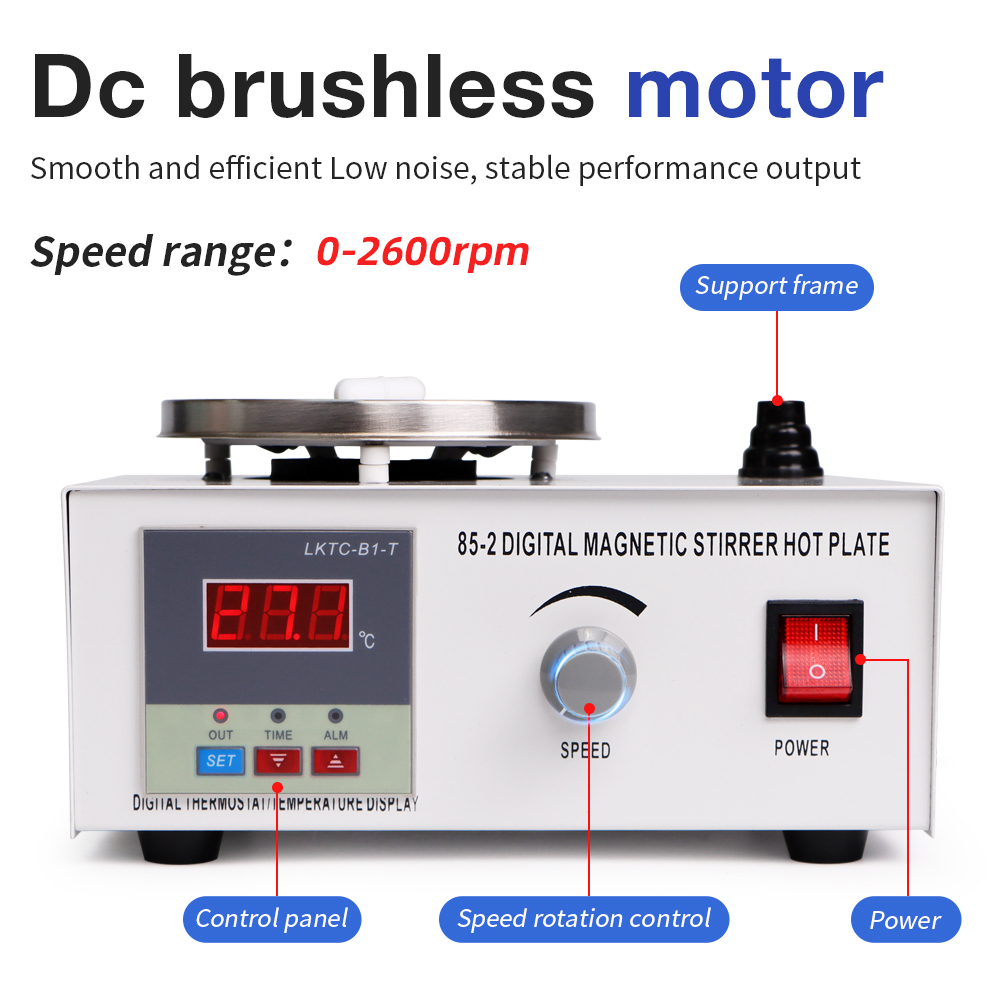 1L Hotplate Magnetic Stirrer 8 - đánh giá và giá Lab Magnetic Stirrer Hot Plate