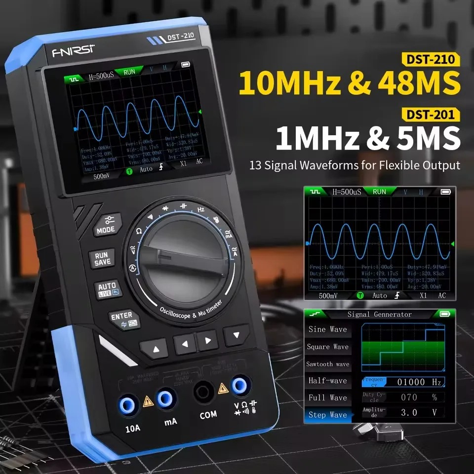 DST210 3-in-1 Digital Multimet - đánh giá và giá Fnirsi Digital Oscilloscope Handheld